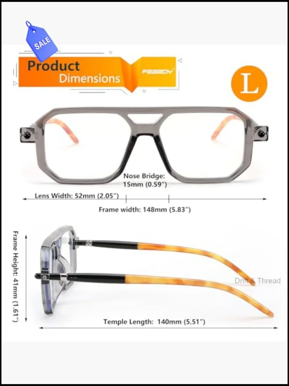 Vintage Square Blue Light Blocking Reading Glasses Metal Frame Unisex